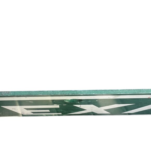 Exit Sign Green Background White Letters Heavy Duty Metal VINTAGE - Picture 3 of 5